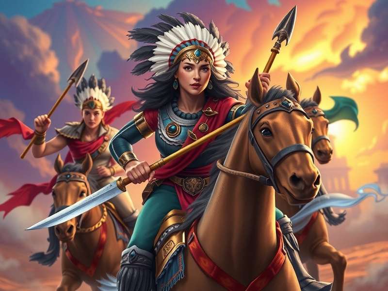 Storm Riders Sovereign game artwork featuring mythical Indian warriors